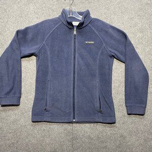 Columbia Kids Fleece Jacket Zip With Pockets Up Size L (14-16) Color Blue